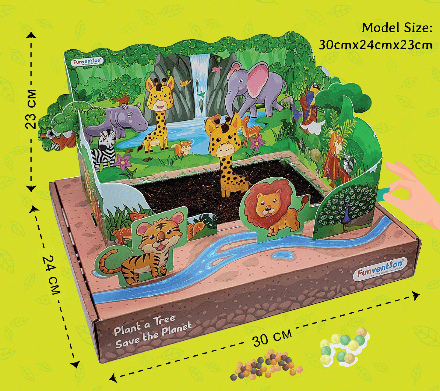 Funvention Jungle Garden DIY Sprinkler Irrigation Kit for Kids (5+ Years) | STEAM Learning Kit