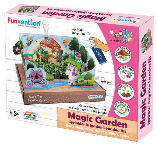 Funvention Unicorn Magic Garden DIY Sprinkler Irrigation Kit for Kids (5+ Years) | STEAM Learning Kit (Copy) (Copy)