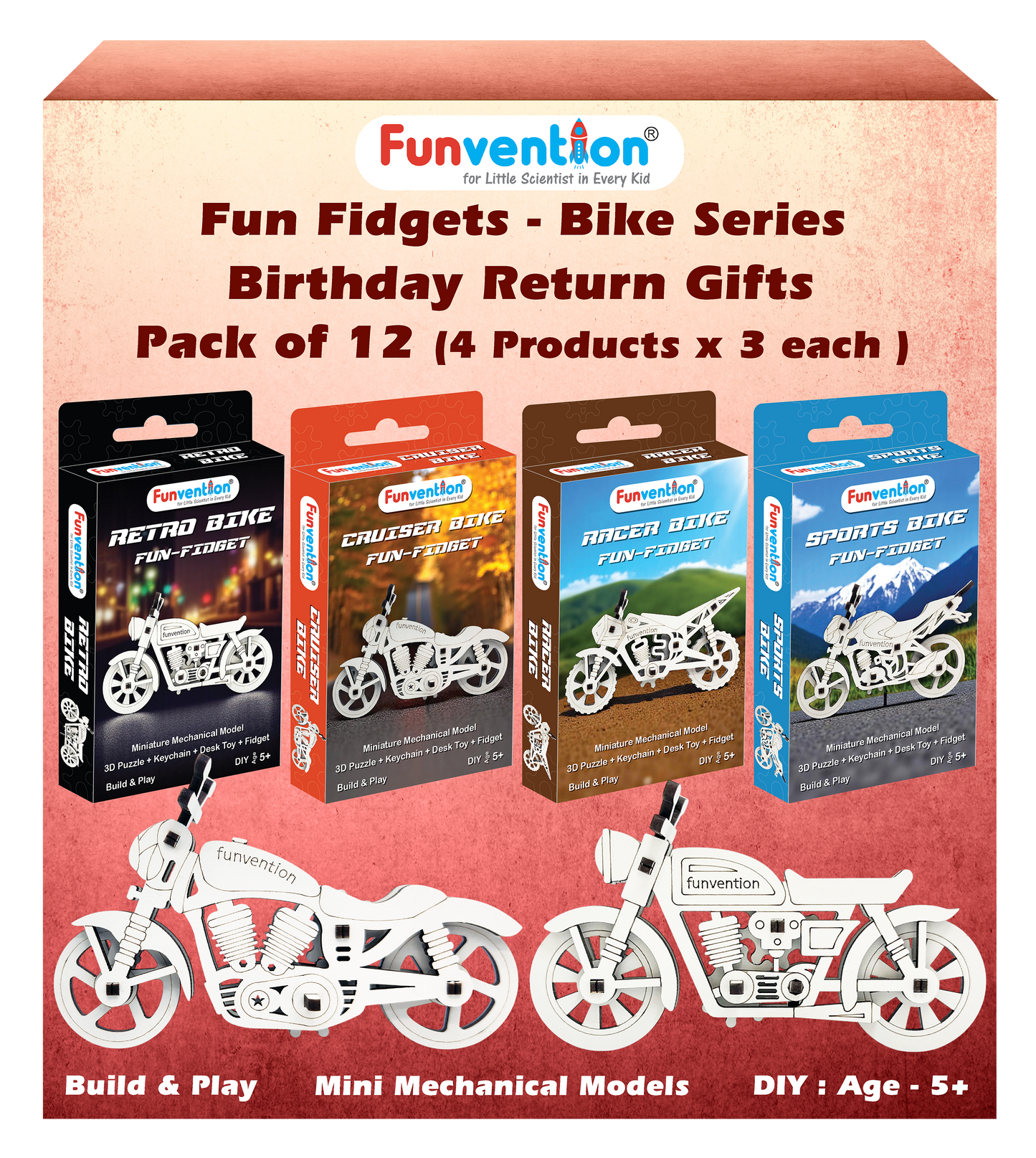 Fun Fidgets - Bike Series - Birthday Return Gift Combo