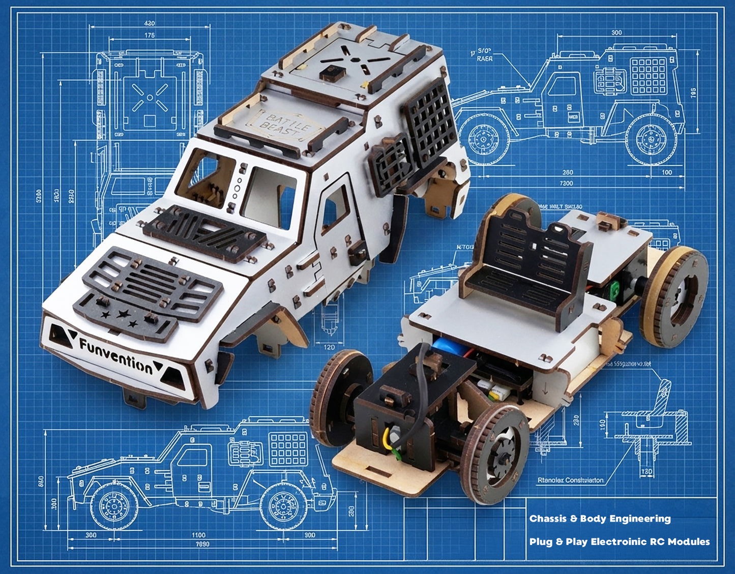 Battle Beast | DIY 2.4GHz Remote Control Car Model | STEM Learning | 8+ Years