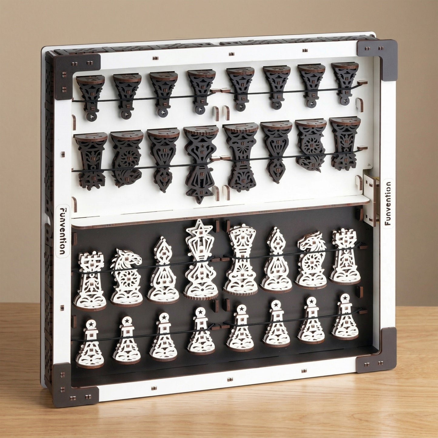 Funvention EPIC CHESS | DIY Mechanical Chess Set with Geared Fidget Pieces | 6+ Years