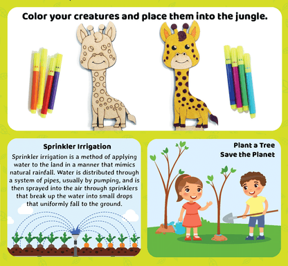 Funvention Jungle Garden DIY Sprinkler Irrigation Kit for Kids (5+ Years) | STEAM Learning Kit