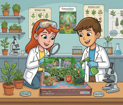 Funvention Jungle Garden DIY Sprinkler Irrigation Kit for Kids (5+ Years) | STEAM Learning Kit