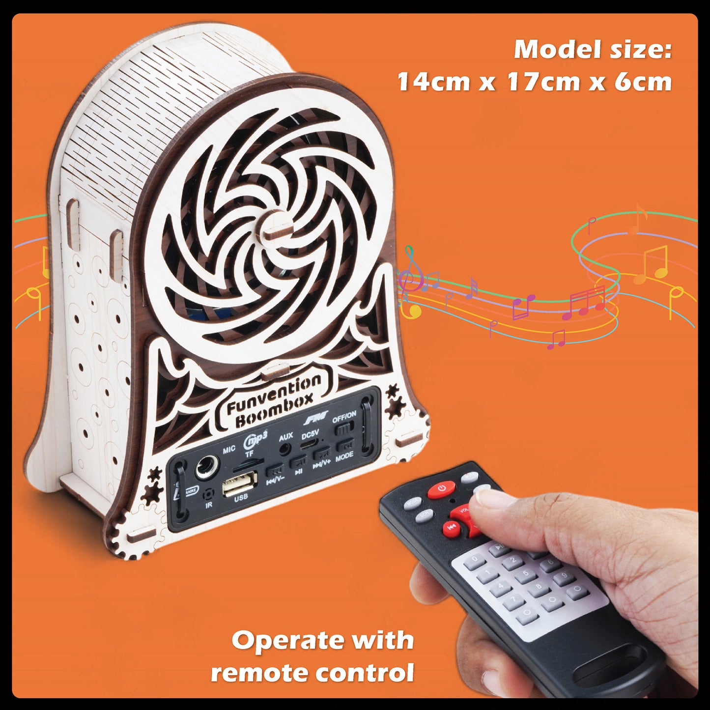 Boombox Portable DIY Bluetooth Speaker with FM Radio Kit for Kids (8+ Years) | STEAM Learning Utility Kit