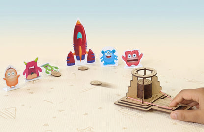 Funvention DIY Disc Launcher Kit for Kids (6+ Years) | Build, Paint & Play STEM Toy