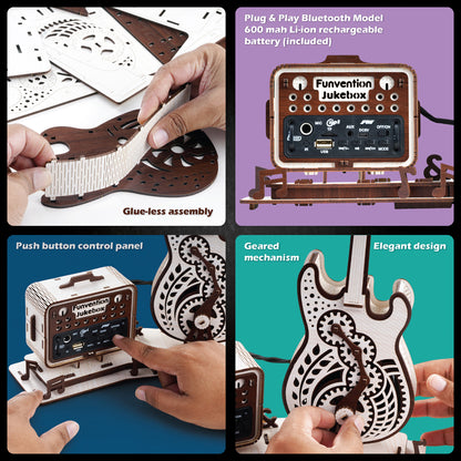Guitar Jukebox DIY Bluetooth Speaker with FM Radio Kit for Kids (8+ Years) | STEAM Learning Utility Kit