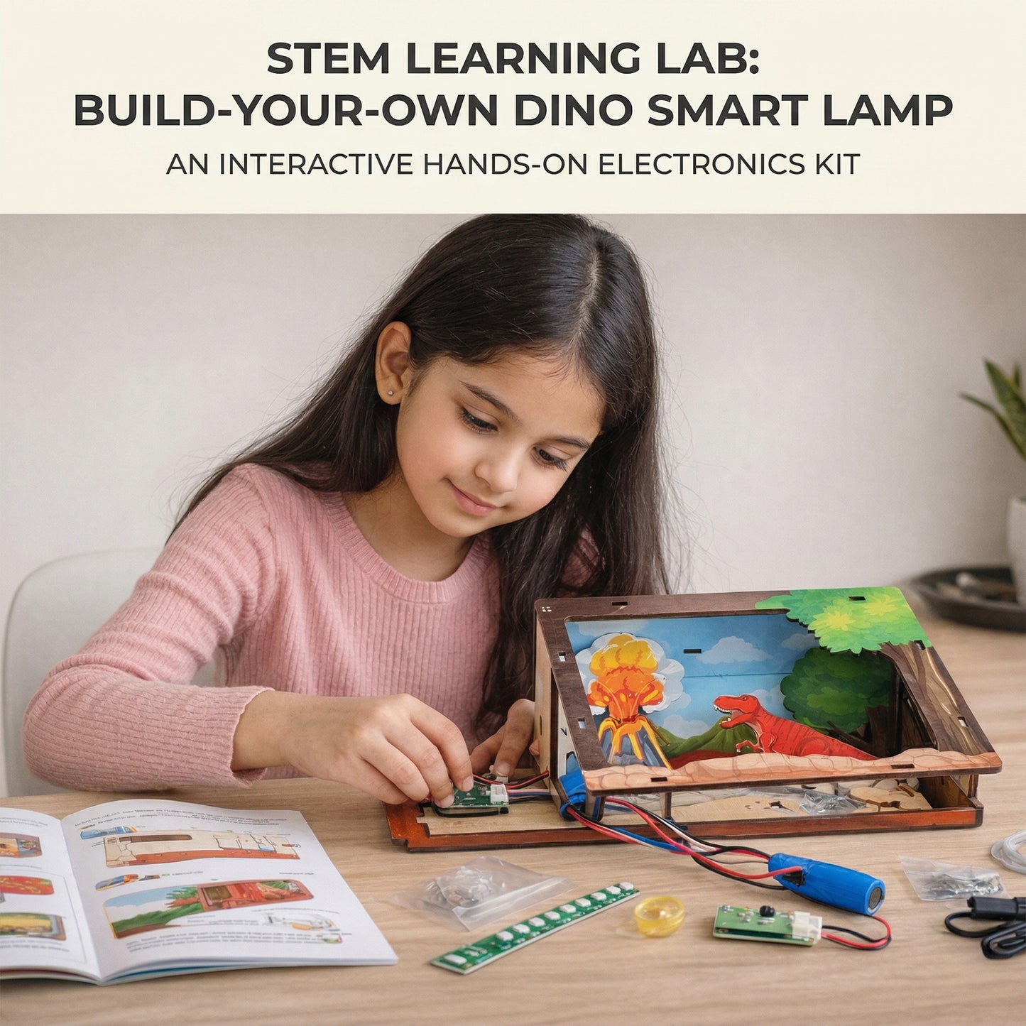 Jurassic World Smart Lamp DIY STEM Activity Kit for Kids |Ages 8+