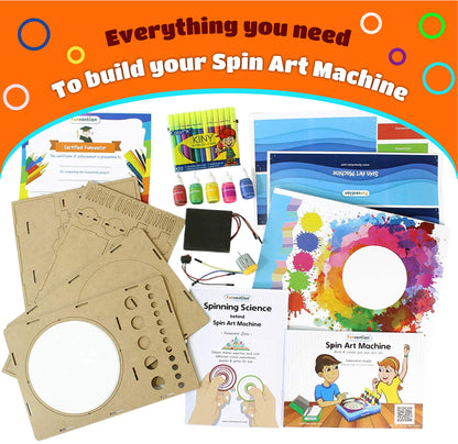 Funvention Spin Art Machine | STEAM DIY Toy for Kids |Ages 8+