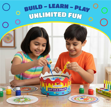 Funvention Spin Art Machine & Drawbot | STEAM DIY Toy for Kids |Ages 8+
