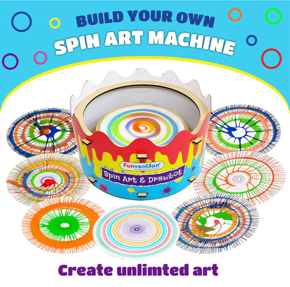 Funvention Spin Art Machine & Drawbot | STEAM DIY Toy for Kids |Ages 8+