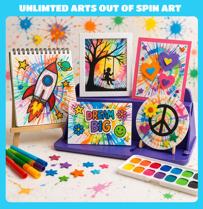 Funvention Spin Art Machine & Drawbot | STEAM DIY Toy for Kids |Ages 8+
