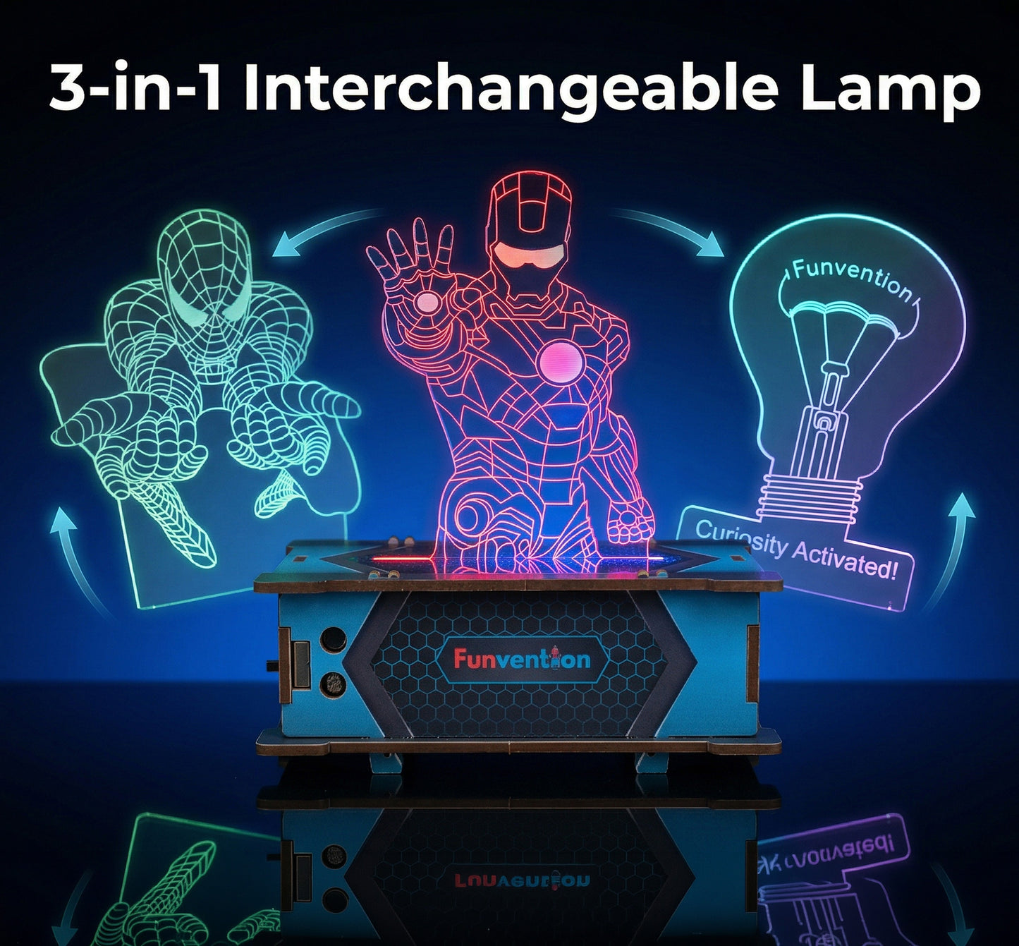 3D Holographic Superhero Smart Lamp DIY STEM Activity Kit for  Kids | Ages 8+