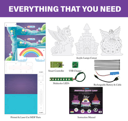 Fairytale & Unicorn Smart Lamp DIY STEM Activity Kit for Girls |Ages 8+