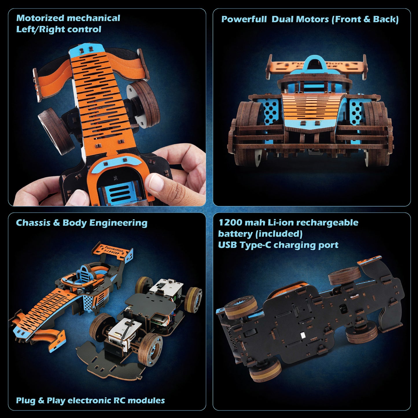 F1 Racer | DIY 2.4GHz Remote Control Car Model | STEM Learning | 8+ Years