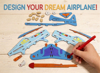 Funvention DIY Shooter Plane Toy for Kids 6+ Years | Build, Color & Play STEM Toy Kit
