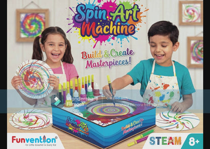 Funvention Spin Art Machine | STEAM DIY Toy for Kids |Ages 8+