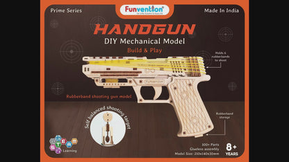 Funvention DIY Handgun Mechanical Model Kit for Kids (8+ Years)