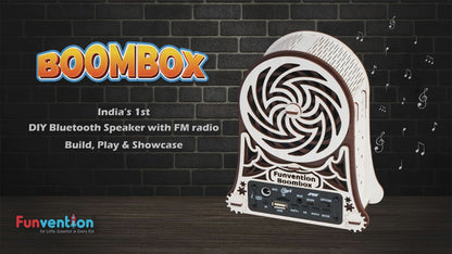 Boombox Portable DIY Bluetooth Speaker with FM Radio Kit for Kids (8+ Years) | STEAM Learning Utility Kit