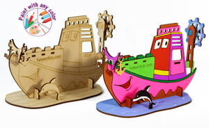 3D Coloring Model - Ship