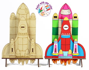 3D Coloring Model - Space Shuttle