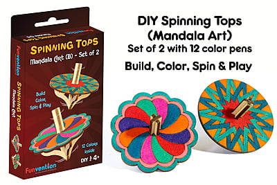 Spinning Tops (Mandala Art) - Pack of 6