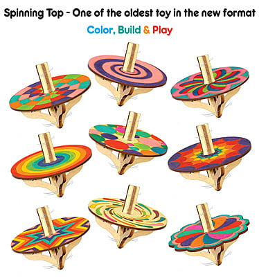 Spinning Tops (Mandala Art - Set of 9)