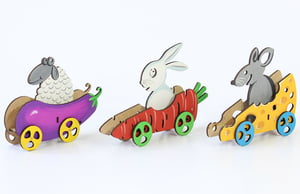 Veggie Cars - Learn with Fun DIY Puzzle Toy