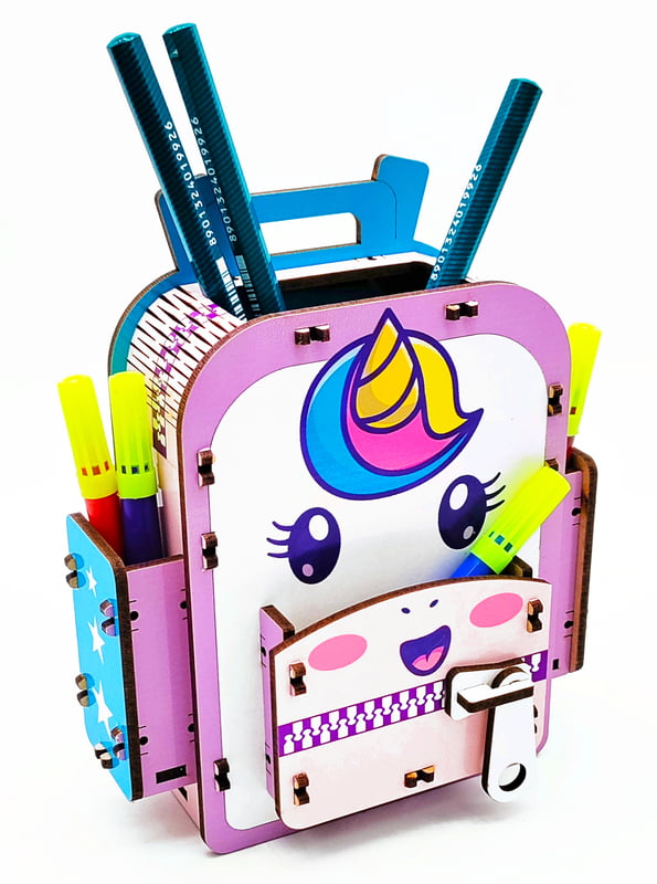 Unicorn School Bag Pen Stand