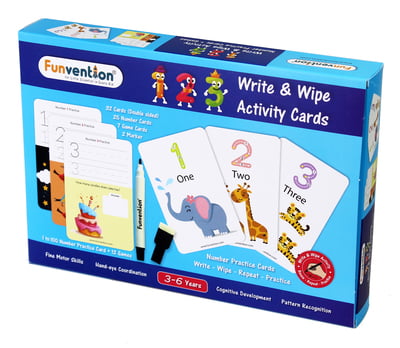 123 Write and Wipe Activity Cards