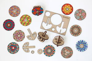 Spinning Top Kits - Set of 6 DIY Fidget Spinner Top
