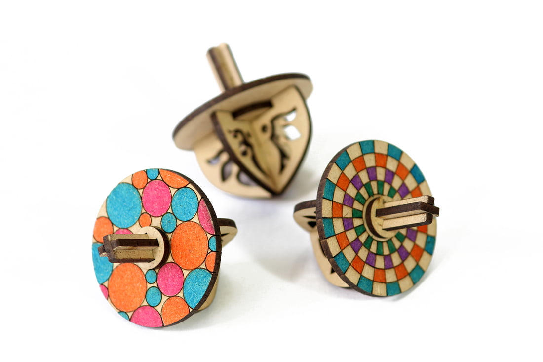 Spinning Top Kits Set of 6 DIY Fidget Spinner Top