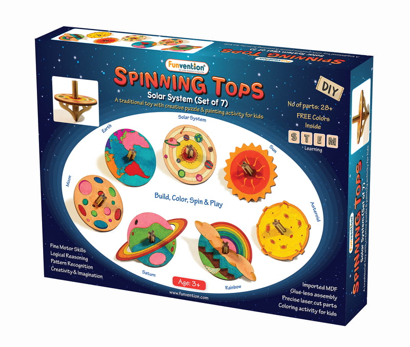 Spinning Tops - Solar System (Set of 7)