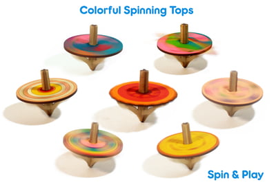 Spinning Tops - Solar System (Set of 7)