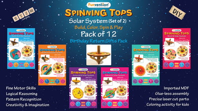 Spinning Tops (Solar System) Set of 2 - Pack of 12