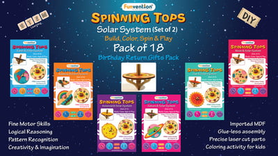 Spinning Tops (Solar System) Set of 2 - Pack of 18