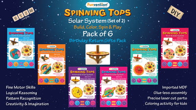 Spinning Tops (Solar System) Set of 2 - Pack of 6